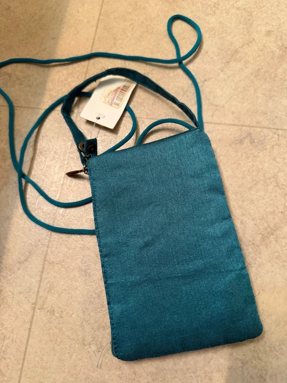 Bamboo company Happiness Teal Beaded Wristlet Clutch with Gold Accents Club Bag